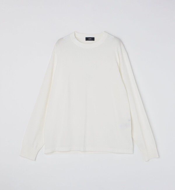 SHIPS「SHIPS: 〈手洗い可能〉14ゲージ TEXBRID(R) リネン クルーネック ニット」|ニット・セーター|