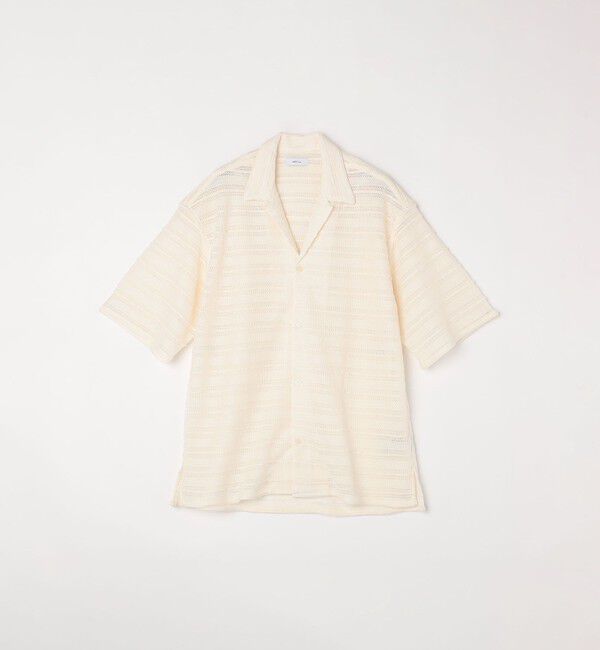 SHIPS any「SHIPS any: マルチパターン オープンカラー メッシュ シアー シャツ◇」|シャツ・ブラウス|