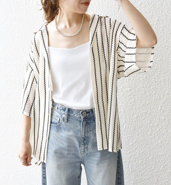 SHIPS any「SHIPS any: マルチパターン オープンカラー メッシュ シアー シャツ◇」|シャツ・ブラウス|