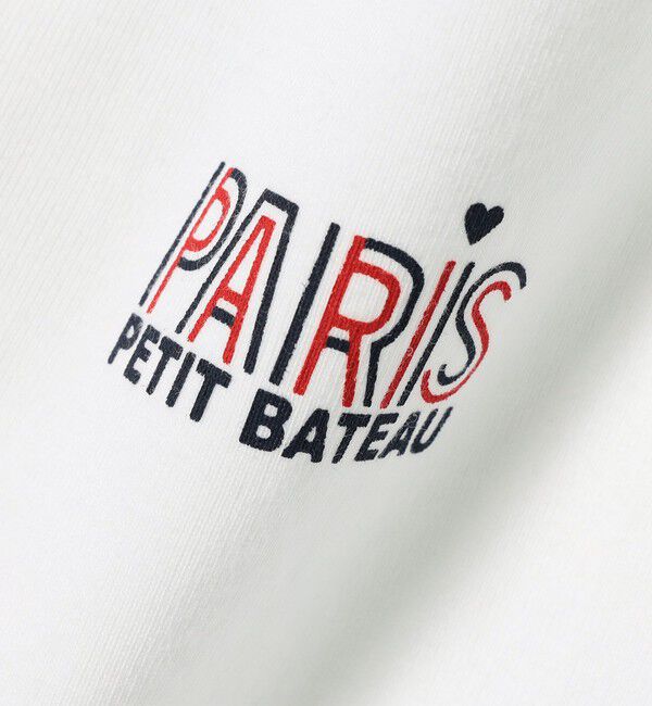SHIPS any「【SHIPS any別注】PETIT BATEAU:〈洗濯機可能〉PARIS プリント コンパクト TEE」|Tシャツ・カットソー|