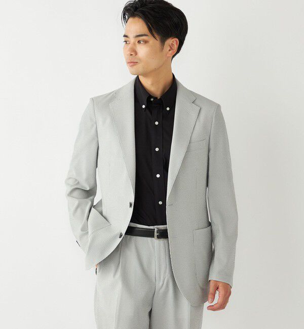 SHIPS Colors 「SHIPS Colors:CLEAR EFFECT(R) サッカージャケット(セットアップ対応可能)」|テーラードジャケット|