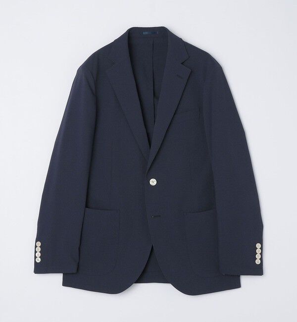 SHIPS Colors 「SHIPS Colors:CLEAR EFFECT(R) サッカージャケット(セットアップ対応可能)」|テーラードジャケット|ネイビー