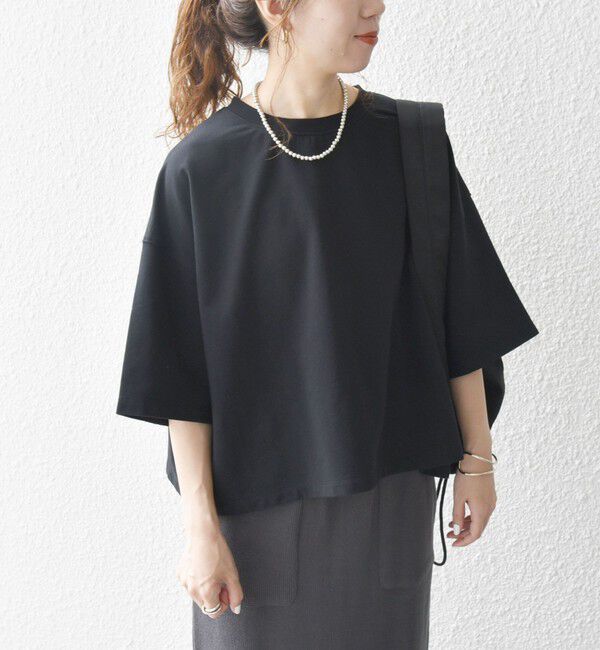 SHIPS any「《一部追加予約》【WEB限定】SHIPS any:〈洗濯機可能〉インレイ ハーフスリーブ ショートTEE」|Tシャツ・カットソー|