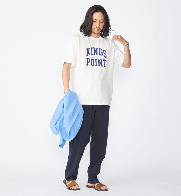 SHIPS「【SHIPS別注】KINGS POINT: ロゴ プリント 半袖 Tシャツ」|Tシャツ・カットソー|