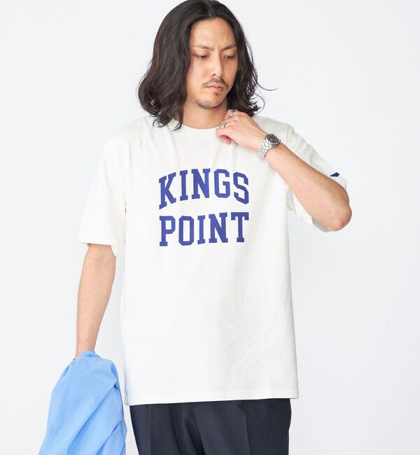 SHIPS「【SHIPS別注】KINGS POINT: ロゴ プリント 半袖 Tシャツ」|Tシャツ・カットソー|