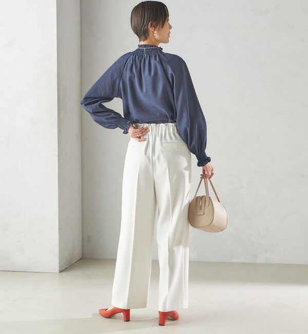 SHIPS for women「〈手洗い可能〉シャーク ツイード タック パンツ」|その他|