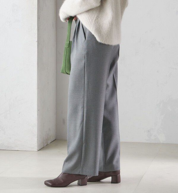 SHIPS for women「〈手洗い可能〉シャーク ツイード タック パンツ」|その他|