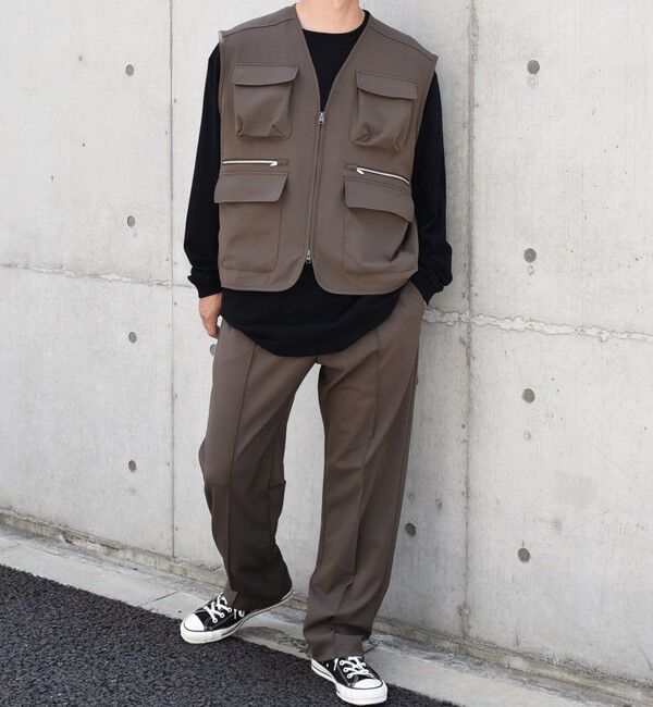 SHIPS any「SHIPS any: 〈洗濯機可能〉ストレッチ ナイロン マルチポケット ベスト (セットアップ対応)◇」|ベスト・ジレ|