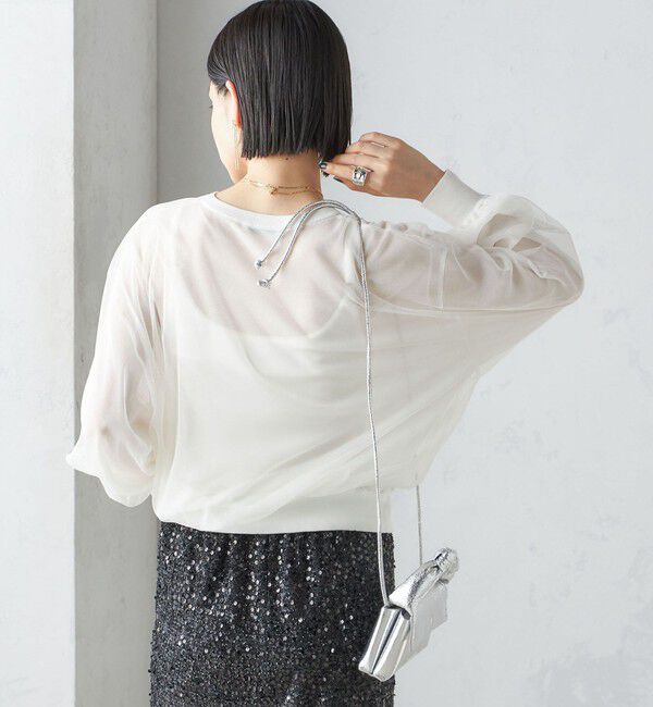 SHIPS for women「〈手洗い可能〉ダブル シアー ニット プルオーバー」|ニット・セーター|