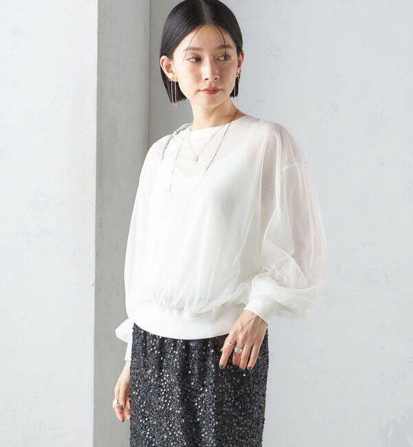 SHIPS for women「〈手洗い可能〉ダブル シアー ニット プルオーバー」|ニット・セーター|