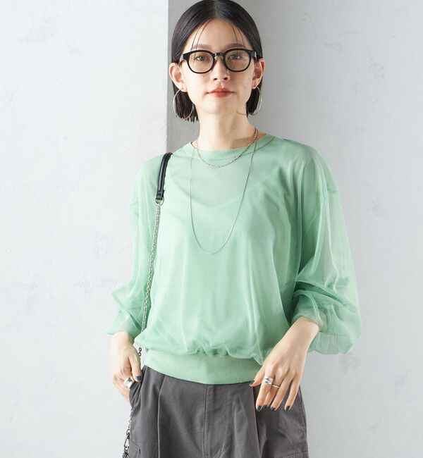 SHIPS for women「〈手洗い可能〉ダブル シアー ニット プルオーバー」|ニット・セーター|