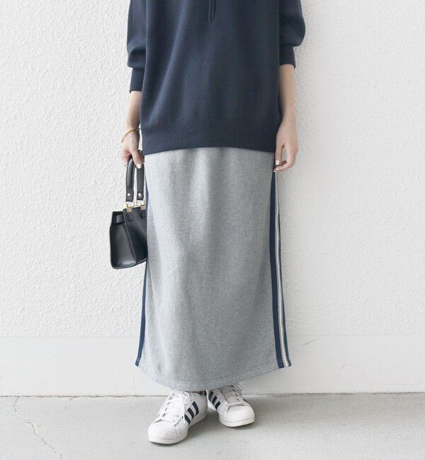 SHIPS any「SHIPS any:〈洗濯機可能〉USAコットン 裏起毛 サイドライン スカート」|スカート|