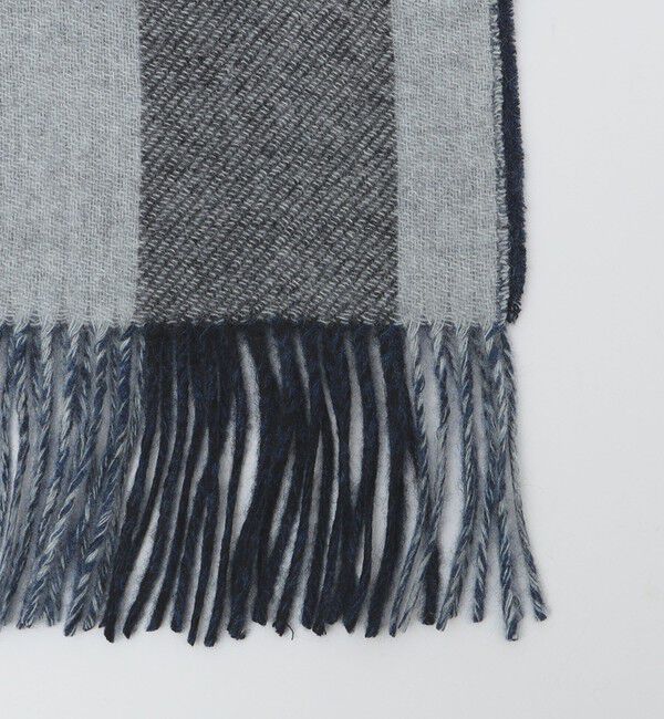 SHIPS「SHIPS: チェック カシミヤ ダブルフェイス マフラー」|ストール|