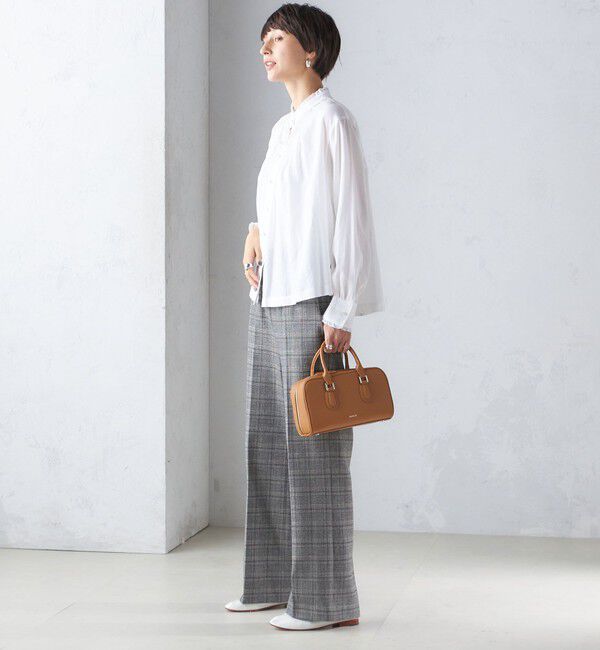 SHIPS for women「〈手洗い可能〉フリル ネック フロント ギャザー ブラウス」|シャツ・ブラウス|