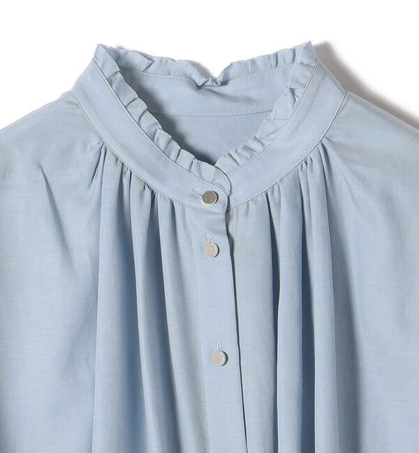 SHIPS for women「〈手洗い可能〉フリル ネック フロント ギャザー ブラウス」|シャツ・ブラウス|