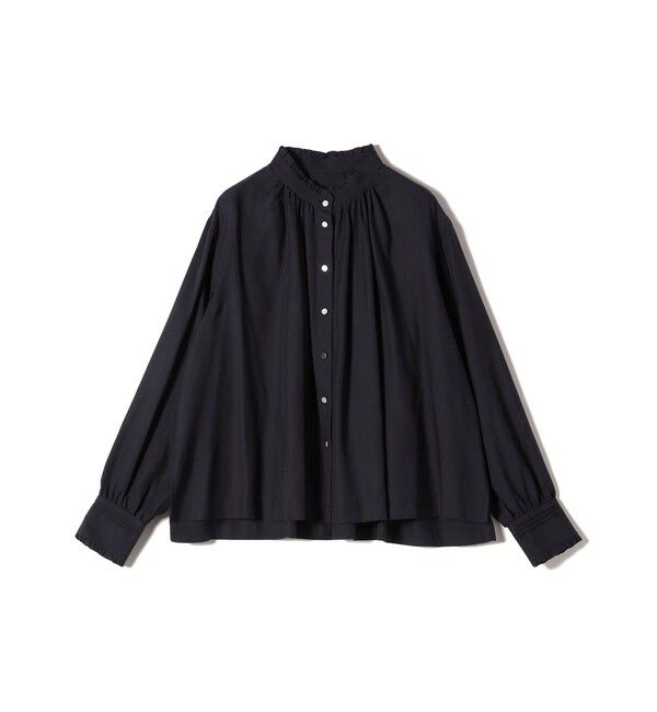 SHIPS for women「〈手洗い可能〉フリル ネック フロント ギャザー ブラウス」|シャツ・ブラウス|
