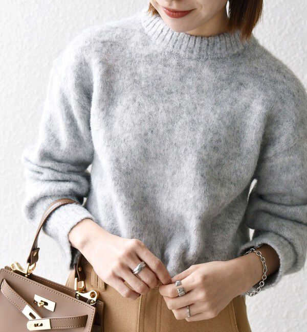 SHIPS any「SHIPS any:〈手洗い可能〉シャギー クルーネック ニット プルオーバー」|ニット・セーター|