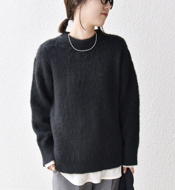 SHIPS any「SHIPS any:〈手洗い可能〉シャギー クルーネック ニット プルオーバー」|ニット・セーター|