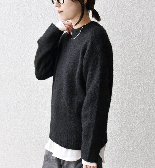 SHIPS any「SHIPS any:〈手洗い可能〉シャギー クルーネック ニット プルオーバー」|ニット・セーター|