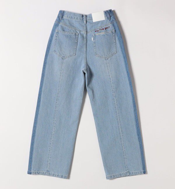 SHIPS any「SHIPS any:〈洗濯機可能〉サイドライン ストレート ワイド デニム パンツ［SHIPS any DENIM］」|デニム|