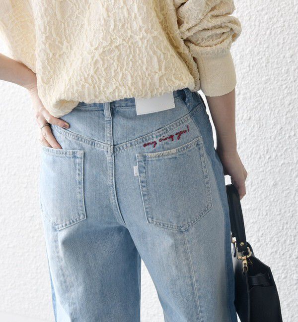 SHIPS any「SHIPS any:〈洗濯機可能〉サイドライン ストレート ワイド デニム パンツ［SHIPS any DENIM］」|デニム|