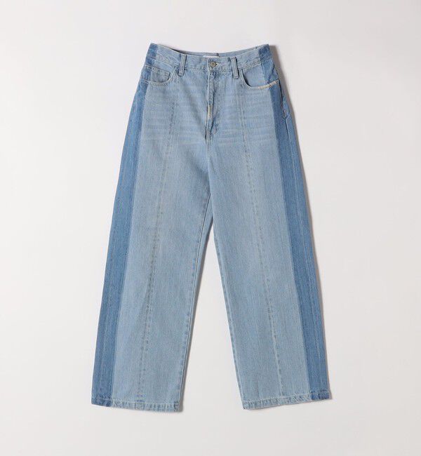 SHIPS any「SHIPS any:〈洗濯機可能〉サイドライン ストレート ワイド デニム パンツ［SHIPS any DENIM］」|デニム|