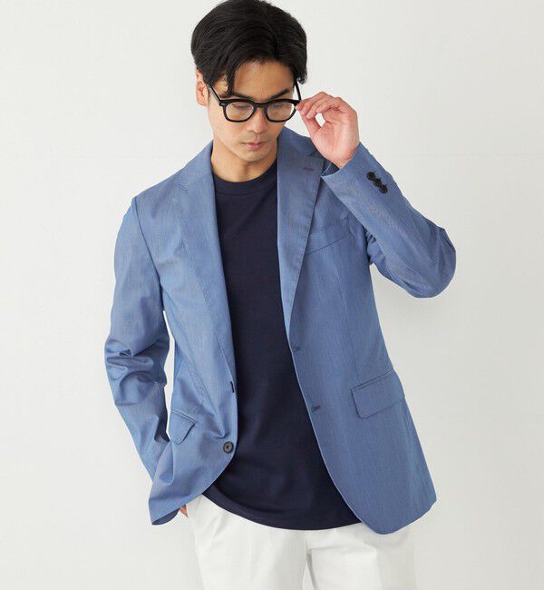 SHIPS Colors 「SHIPS Colors:〈洗濯機可能〉デニム ライク ジャケット(セットアップ対応可能)」|テーラードジャケット|