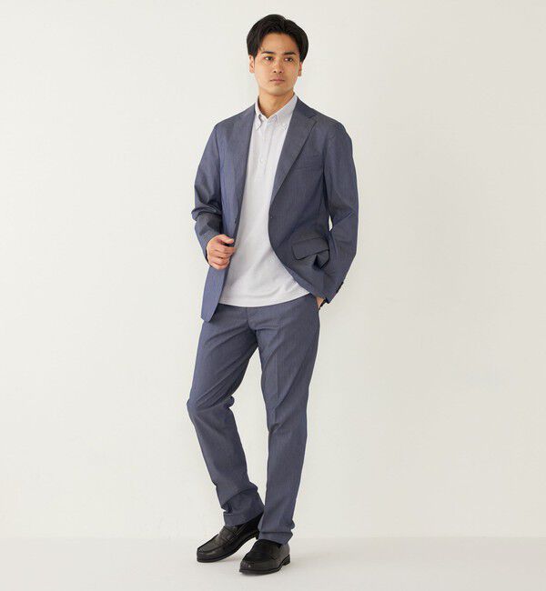 SHIPS Colors 「SHIPS Colors:〈洗濯機可能〉デニム ライク ジャケット(セットアップ対応可能)」|テーラードジャケット|