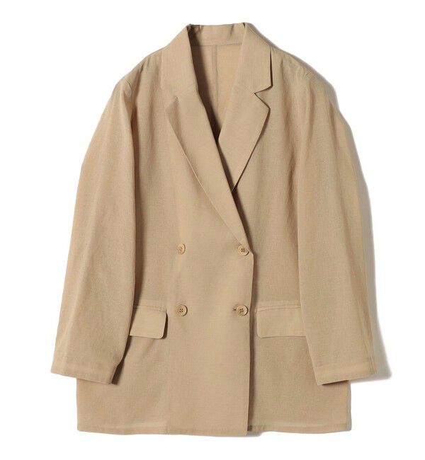SHIPS Colors 「《一部追加予約》SHIPS Colors:〈手洗い可能〉シアー リネンライク ダブルジャケット◆」|テーラードジャケット|