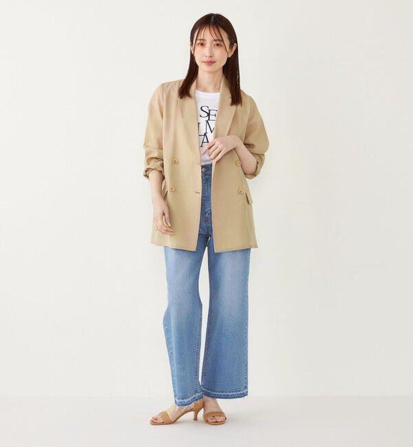 SHIPS Colors 「《一部追加予約》SHIPS Colors:〈手洗い可能〉シアー リネンライク ダブルジャケット◆」|テーラードジャケット|