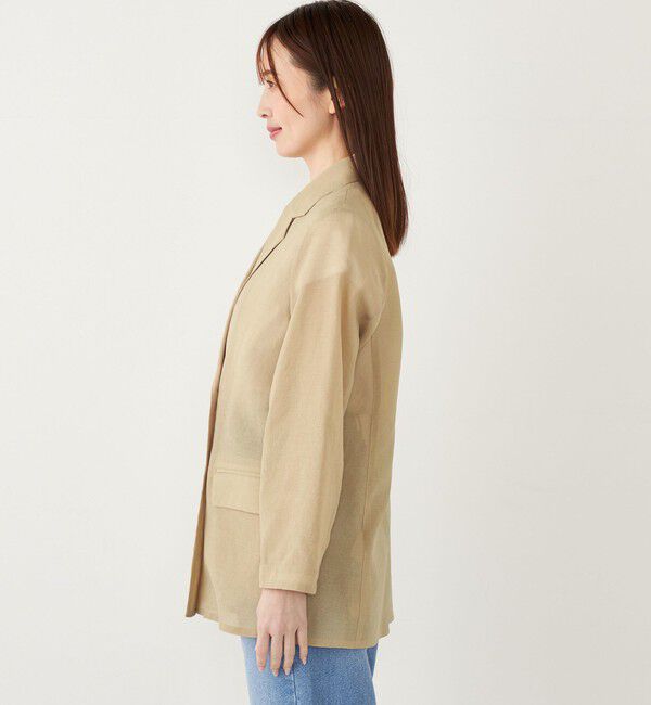 SHIPS Colors 「《一部追加予約》SHIPS Colors:〈手洗い可能〉シアー リネンライク ダブルジャケット◆」|テーラードジャケット|