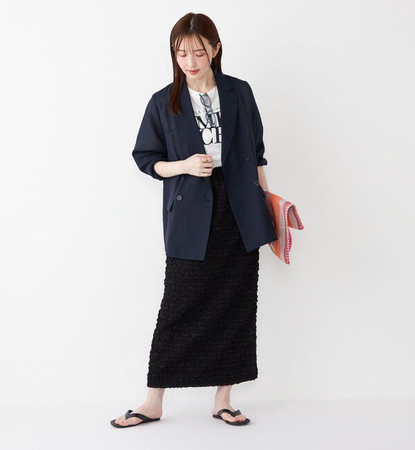 SHIPS Colors 「《一部追加予約》SHIPS Colors:〈手洗い可能〉シアー リネンライク ダブルジャケット◆」|テーラードジャケット|