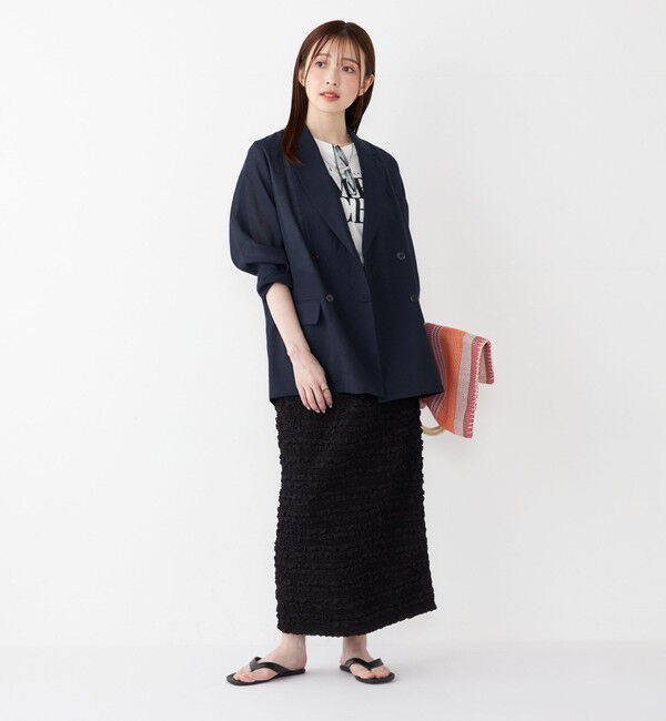 SHIPS Colors 「《一部追加予約》SHIPS Colors:〈手洗い可能〉シアー リネンライク ダブルジャケット◆」|テーラードジャケット|