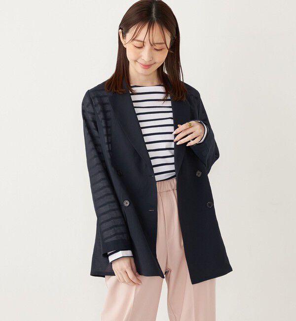 SHIPS Colors 「《一部追加予約》SHIPS Colors:〈手洗い可能〉シアー リネンライク ダブルジャケット◆」|テーラードジャケット|