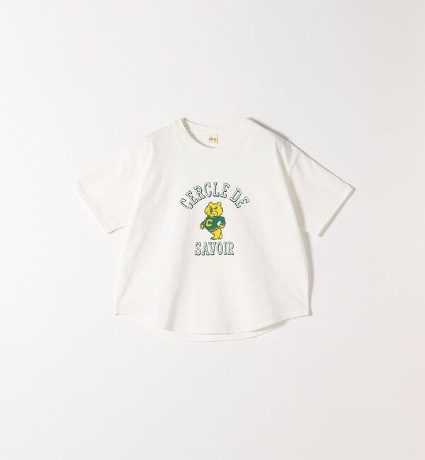 SHIPS any「【SHIPS any別注】THE KNiTS:〈洗濯機可能〉ラウンドヘム プリント ショート TEE」|Tシャツ・カットソー|