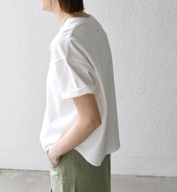 SHIPS any「【SHIPS any別注】THE KNiTS:〈洗濯機可能〉ラウンドヘム プリント ショート TEE」|Tシャツ・カットソー|