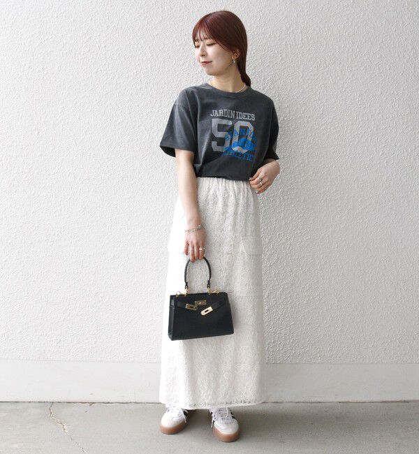 SHIPS any「【SHIPS any別注】THE KNiTS:〈洗濯機可能〉ラウンドヘム プリント ショート TEE」|Tシャツ・カットソー|