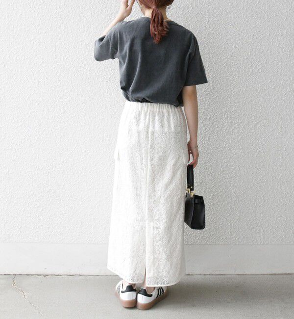 SHIPS any「【SHIPS any別注】THE KNiTS:〈洗濯機可能〉ラウンドヘム プリント ショート TEE」|Tシャツ・カットソー|