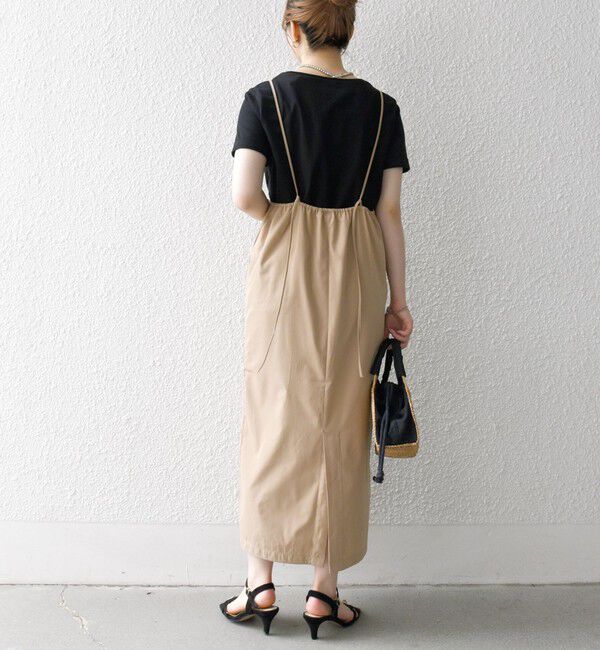 SHIPS any「SHIPS any:〈洗濯機可能〉Iライン キャミ ワンピース &times; ベーシック TEE セット」|ジャンパースカート|