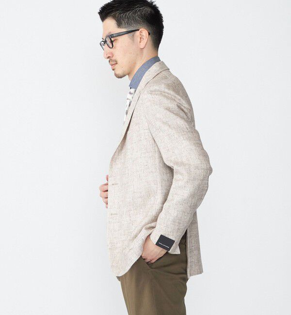 SHIPS「TAGLIATORE: メランジ ベージュ ホップサック ジャケット」|テーラードジャケット|
