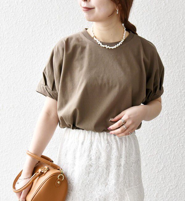 SHIPS any「SHIPS any:〈UVカット/接触冷感/吸水速乾/洗濯機可能〉USAコットン ツイスト TEE」|Tシャツ・カットソー|