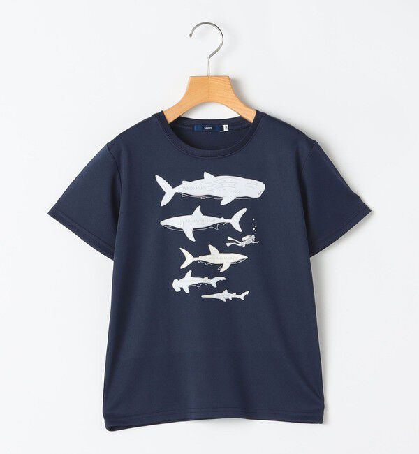SHIPS KIDS「SHIPS KIDS:100c～130m /〈接触冷感/吸水速乾〉シャーク フリーク TEE」|Tシャツ・カットソー|