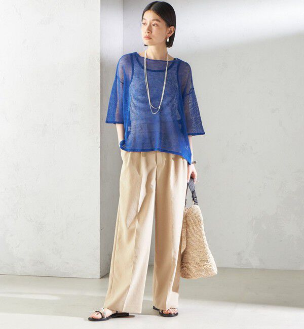 SHIPS for women「〈手洗い可能〉イタリアン シアー リネン プルオーバー」|ニット・セーター|