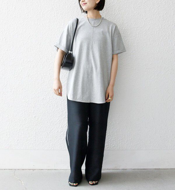 SHIPS any「SHIPS any:〈接触冷感/汗染み防止加工/洗濯機可能〉スリット ルーズ チュニック TEE」|Tシャツ・カットソー|