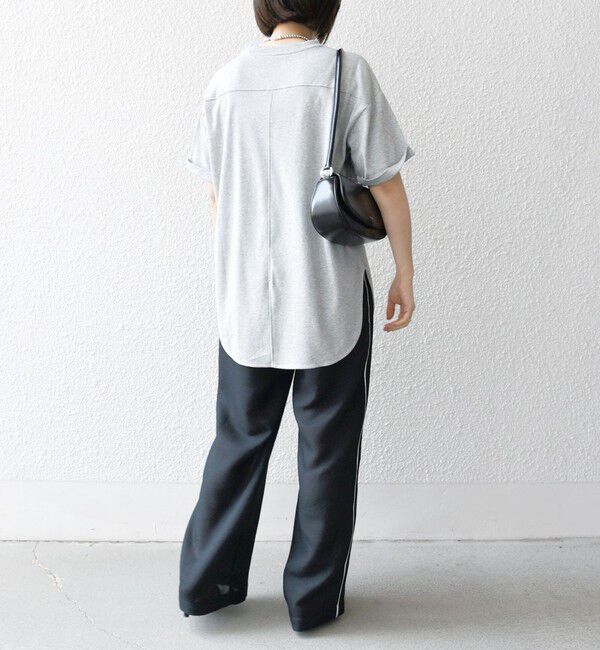 SHIPS any「SHIPS any:〈接触冷感/汗染み防止加工/洗濯機可能〉スリット ルーズ チュニック TEE」|Tシャツ・カットソー|