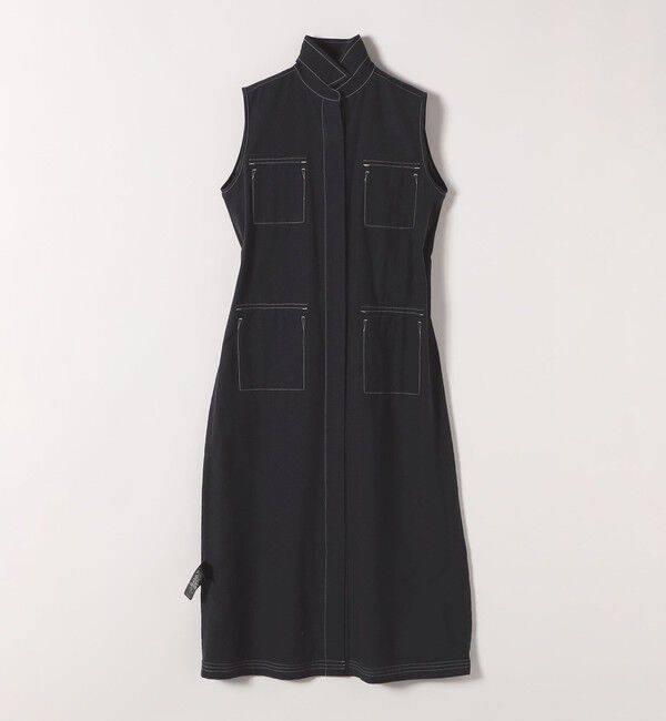 SHIPS any「SHIPS any:〈洗濯機可能〉オックス ステッチ ノースリーブ シャツ ワンピース」|ワンピース|