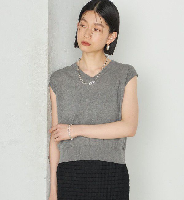 SHIPS for women「Wai＋:〈手洗い可能〉Vネック ベスト」|ニット・セーター|