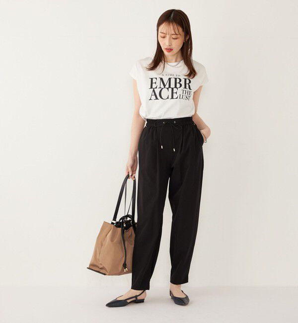 SHIPS Colors 「SHIPS Colors:〈接触冷感・UVカット〉フレンチスリーブ ロゴ Tシャツ◇」|Tシャツ・カットソー|