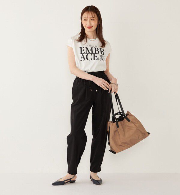 SHIPS Colors 「SHIPS Colors:〈接触冷感・UVカット〉フレンチスリーブ ロゴ Tシャツ◇」|Tシャツ・カットソー|