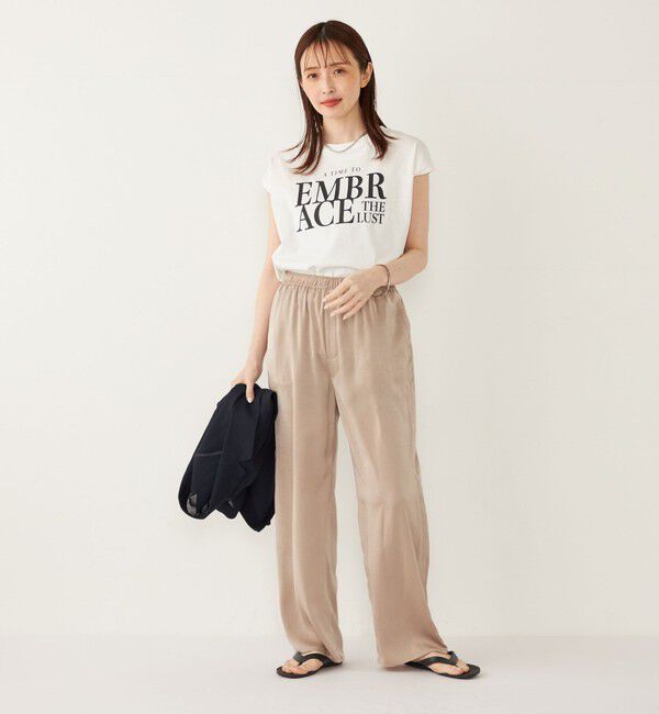 SHIPS Colors 「SHIPS Colors:〈接触冷感・UVカット〉フレンチスリーブ ロゴ Tシャツ◇」|Tシャツ・カットソー|